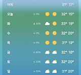 한 주 ..